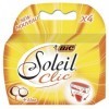 BiC Soleil CliC Lady Lot de 4 cartouches de rechange triple lame pour rasoir BiC Soleil CliC Lady