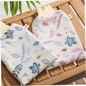 POPETPOP 4 Pièces Gants De Bain De Boue Gants Exfoliants De Bain Serviettes De Nettoyage Gant De Lavage Exfoliant Gants De Ba