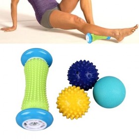 Ensemble de Boules de Massage à Rouleaux pour Fasciite Plantaire, Balles de Massage à Rouleaux pour Pieds pour la Relaxation 