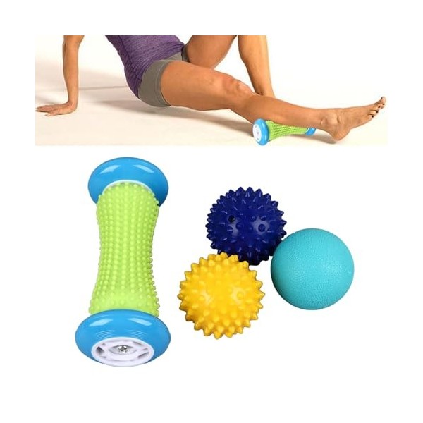 Ensemble de Boules de Massage à Rouleaux pour Fasciite Plantaire, Balles de Massage à Rouleaux pour Pieds pour la Relaxation 