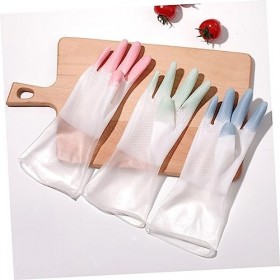 Mobestech 6 Paires De Plats Gants En Caoutchouc Gants De Cuisine En Caoutchouc Manchons Gantelet Le Gant Ove Gants De Lavage 