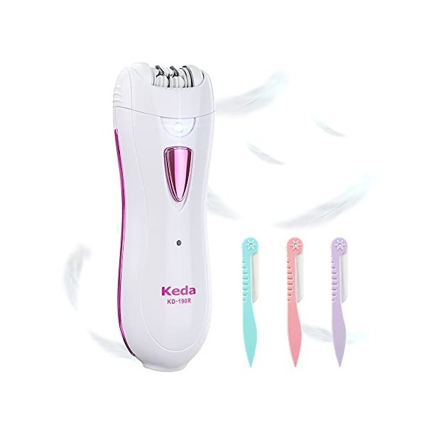 SHIKING Epilateur, Epilateur Electrique Femme avec Lumière LED, Epilateur Visage Femme Rechargeable, Epilateur Visage Appropr