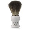 Omega 0196745 Pinceau de Barbe en Fibre"Black Hi-Brush" Blanc