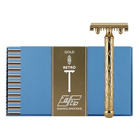 Fatip Rasoir classique rétro doré grand nickel ouvert, unique, standard