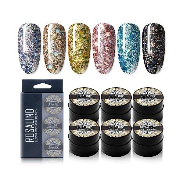 ROSALIND Spider Gel Nail Art 6 Couleurs Vernis Gel Semi Permanent DIY Conception Point To Line Peinture Vernis