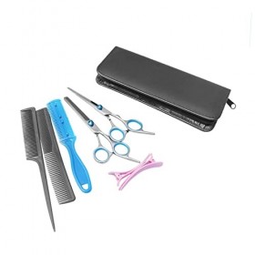 FOMIYES 5 Pièces Ensemble Salon De Coiffure Cisailles Salon Ciseaux Ensemble Ciseaux De Coiffure Ensemble En Acier Inoxydable