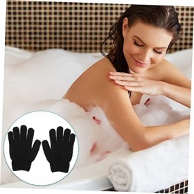 BAFAFA 4 paires de gants de gommage for le dos serviettes de massage douche moufles éponge loufah gants de douche exfoliants 
