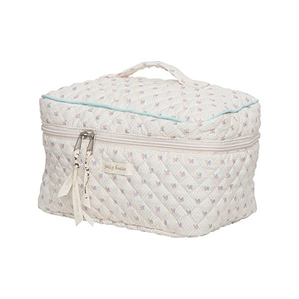 Fiorky Pochette de Rangement de Maquillage pour Femme avec Fermeture éclair, Sac de Rangement en Coton imprimé Floral, capaci