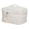 Fiorky Pochette de Rangement de Maquillage pour Femme avec Fermeture éclair, Sac de Rangement en Coton imprimé Floral, capaci