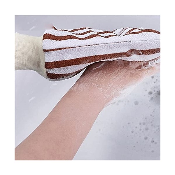 ESUKAR Cleaning Gloves， 1pc Couleur Bain de Bain exfoliant Gants exfoliant Beige Beige Massage Gants de Bain exfoliant Douche