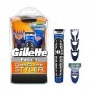 Gillette Fusion Styler Tondeuse 3-En-1, Comprenant 3 Sabots Interchangeables + 1 Lame de Rasoir Recharges [OFFICIEL]