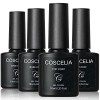COSCELIA Nail Primer et Déshydrateur et Tempered Top Coat pour Ongle 15ML Déshydrateur Ongle Gel avec Top Coat Vernis Semi Pe