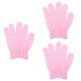 FRCOLOR 30 Pièces Gants De Bain À Cinq Doigts Gommage Corporel Éponge Débarbouillettes Mousseline Bain Épurateur Gants De Dou