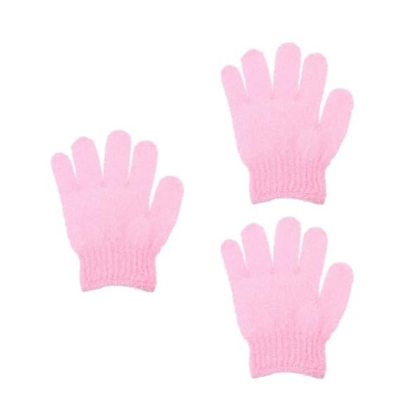 FRCOLOR 30 Pièces Gants De Bain À Cinq Doigts Gommage Corporel Éponge Débarbouillettes Mousseline Bain Épurateur Gants De Dou