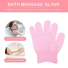 FRCOLOR 30 Pièces Gants De Bain À Cinq Doigts Gommage Corporel Éponge Débarbouillettes Mousseline Bain Épurateur Gants De Dou