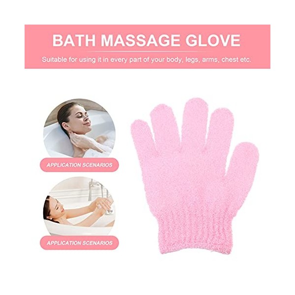 FRCOLOR 30 Pièces Gants De Bain À Cinq Doigts Gommage Corporel Éponge Débarbouillettes Mousseline Bain Épurateur Gants De Dou