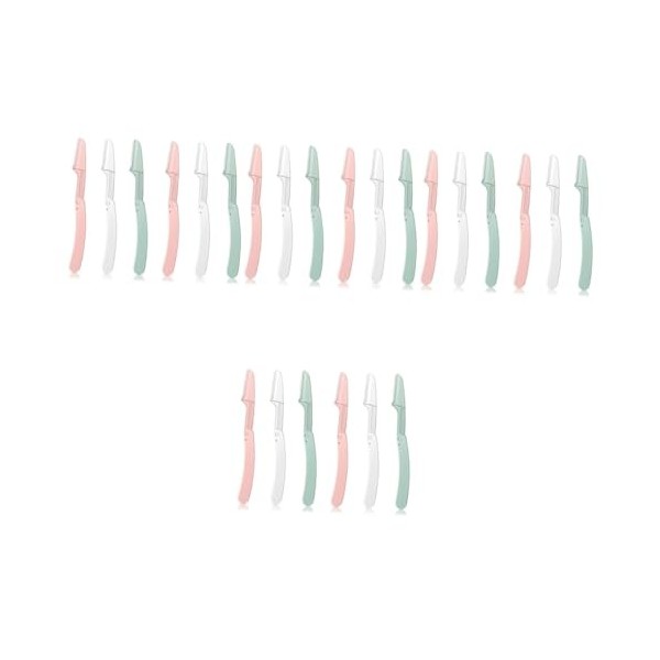 NIYANGLE 30 Pcs Pliant Rasoir De Sourcils Dame Outils Hommes Toilettage Tondeuse Portable Rasoir Sourcils Rasage Rasoir Pliab