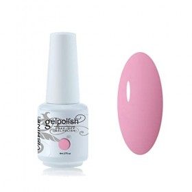 Vishine Vernis à ongles 8ml Semi-permanent Soak-off UV LED Nail Art Manucure Base Top Coat Rose pâle 1532
