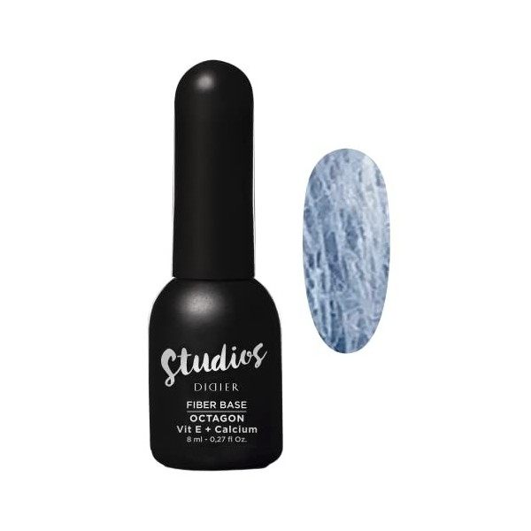 Didier Lab - Fiber Base Coat Vernis Semi Permanent Shimmer Nude - Vernis à Ongles Semi Permanent - Vernis Gel UV Semi Permane