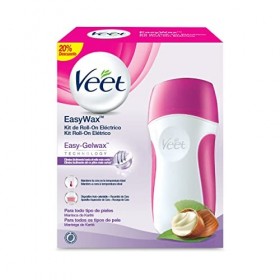 Veet Easy Wax Roll-On Eléctrico Kit Cire Dépilatoire, 1 Unité