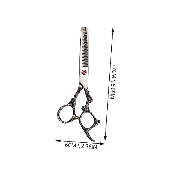 FOMIYES 2 Pièces Ciseaux De Coiffeur Tondeuses De Barbier Professionnelles Ciseaux Ciseaux En Métal Cisailles Avec Dents Text