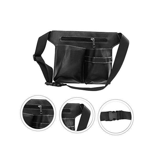 Beaupretty Ciseaux Fanny Pack En Cuir Ceinture À Outils En Cuir Ciseaux Pour Cheveux Pochette De Barbier En Cuir Pu De Ceintu