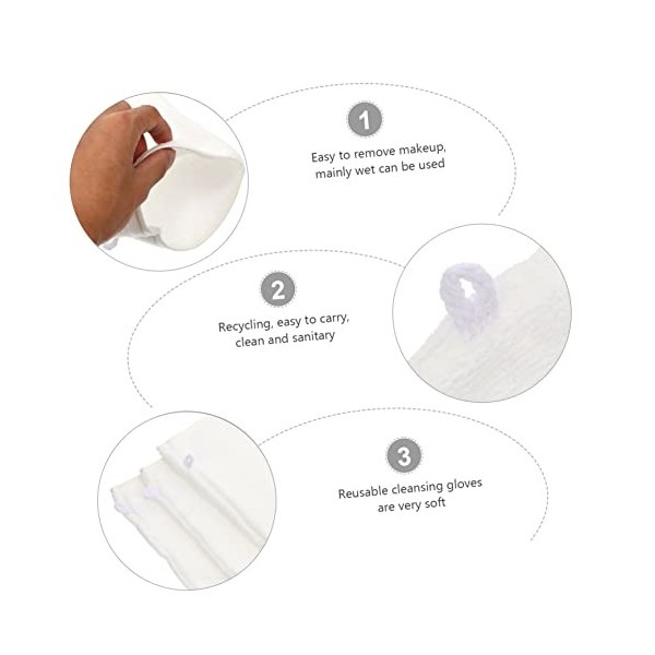 FRCOLOR 9 pcs fibre démaquillant gants microfibre gant de soin gants de nettoyage gants de nettoyage en microfibre gants de n