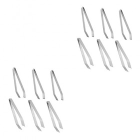 POPETPOP Pincettes Alimentaires Pour Lépilation Pincettes Alimentaires En Acier Inoxydable 12 Pièces Pincettes Inclinées Pou