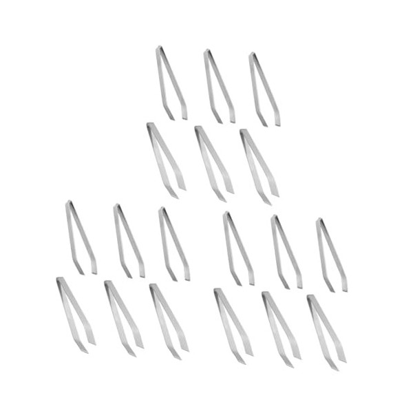 POPETPOP Pincettes Alimentaires Pour Lépilation Pincettes Alimentaires En Acier Inoxydable 12 Pièces Pincettes Inclinées Pou