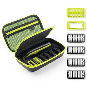 Yinke Sabots with Étui for Philips One Blade QP2520 QP2630 QP2724 QP2834 QP2530, Sabots pour One Blade & Oneblade Pro, Étui R