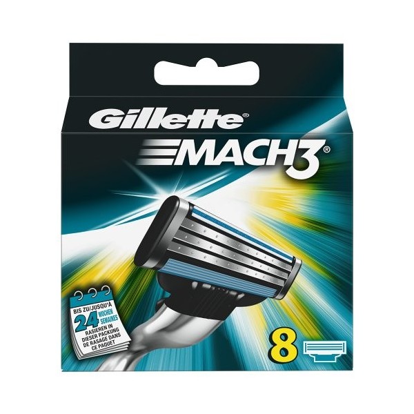 Gillette - Ancienne version - Lot de 8 lames de rasoir Mach 3