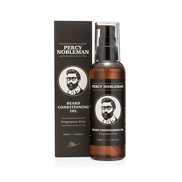 Huile pour barbes - Huile de conditionnement pour barbes de Percy Nobleman - Adoucisseur pour barbes et produits revitalisant