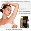 Dermawax Cire film OR avec de lhuile de noix de coco cire sans bandes, Cire film pour l’épilation à chaud, épilation complèt