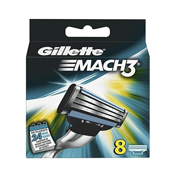 Gillette Mach3 Ancienne version Lames de rasoir 8 lames