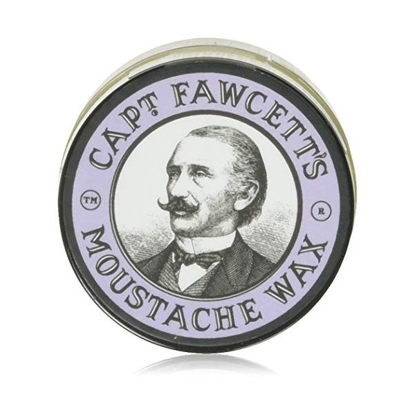 Captain Fawcetts Moustache Wax Lavender Scent & Folding Pocket Moustache Comb CF.87T Gift Set - Made in England by Capta