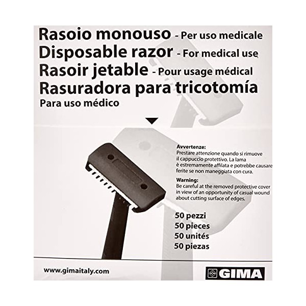 sumbow tenant Medical Instruments sm70022–1D chirurgical rasoirs, lame simple avec peigne Lot de 50 