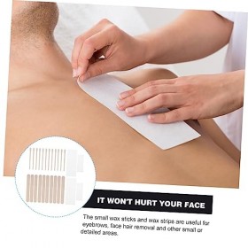 FRCOLOR 400 Pièces Bandes De Cire Jetables Pour Épilation Visage Blanc Bandes De Cire Pour Le Visage Spatule De Cire Bâtons D