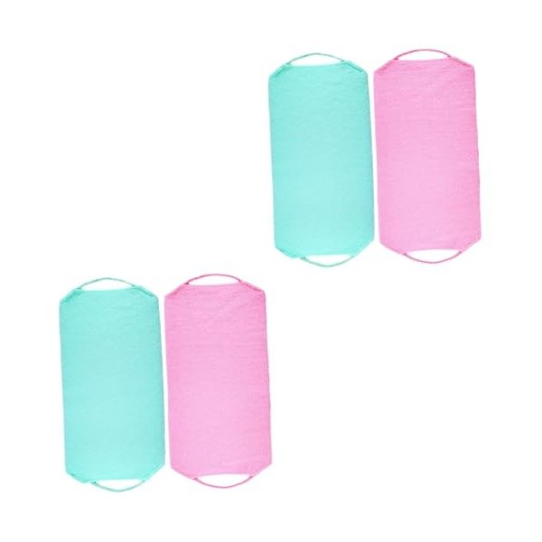 minkissy 6 Pièces Serviette De Bain avec Cordon Serviette De Douche Exfoliante Gants De Douche Exfoliant pour Le Épurateur po