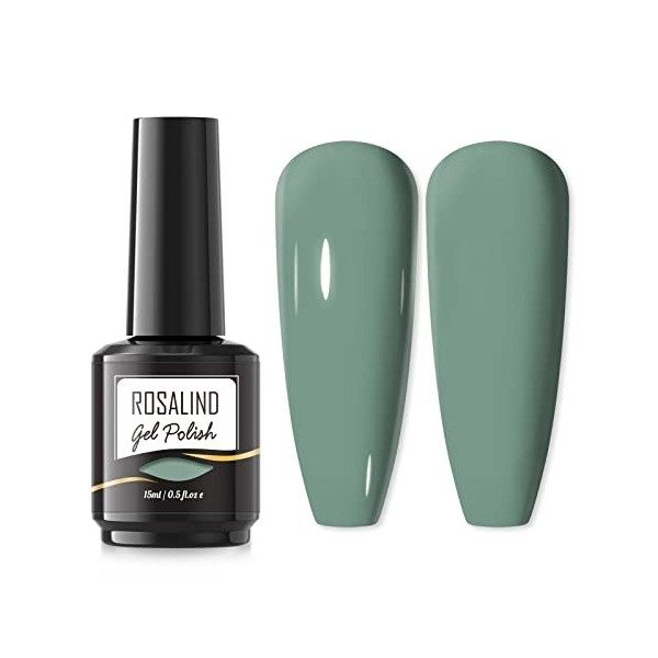 ROSALIND Nu Couleur Vernis Semi Permanent, 15ml Vernis à Ongles, Gel Soak off pour UV LED, Nail Art Kit Vernis Semi Permanent