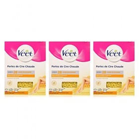 VEET Lot de 3 Perles de Cire Chaude Sachet de 230 g