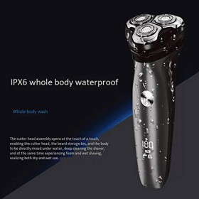 NATHA Rasoir éLectrique Rechargeable 3D Triple TêTes de Lame Flottante Rasage Tondeuse à Barbe Sans Lavable pour