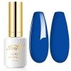 Imtiti Bleu Vernis Gels Semi-Permanents,15ml Vernis à Ongles Gel Bleu Marine LED UV Vernis à Ongles Gel DIY Nail Art Kit de D...