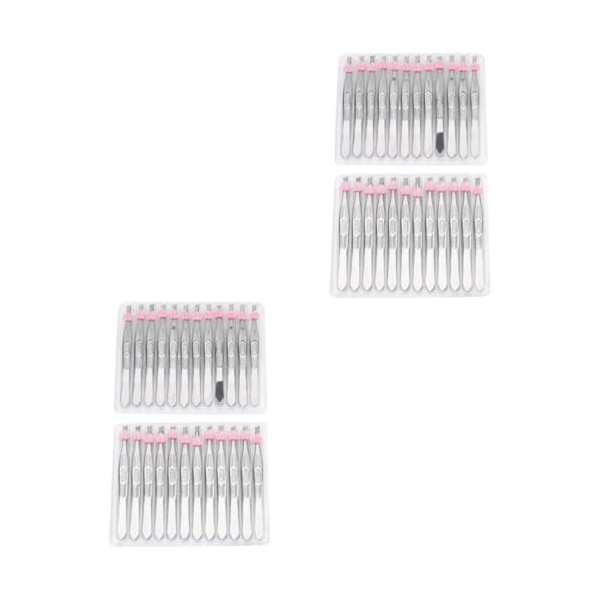 minkissy 48 Pièces Pince À Épiler Inclinée Décor De Sourcil Cheveux De Coeur Beauté Quotidienne Maquillage Outils En Acier In