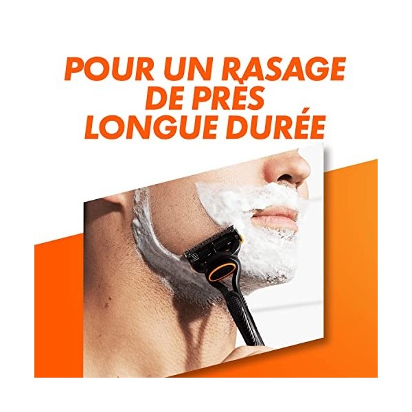 Gillette Fusion5 Recharges De Lames De Rasoir Pour Homme, 10 Recharges De Lames, Pack 6 + 4 Lames, Rasage Confortable