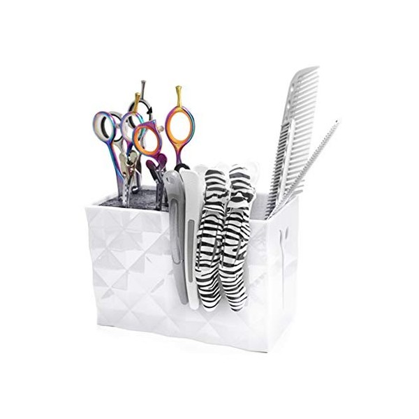 Porte-pinces à peignes à ciseaux, boîte de rangement daccessoires pour outils de coiffure, organisateur de pinces à cheveux 