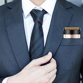 Rasoir électrique à Grille, Rasoir Rechargeable 2 en 1, Moteur Puissant à Faible Bruit, Rasoir de Barbier en Acier Inoxydable