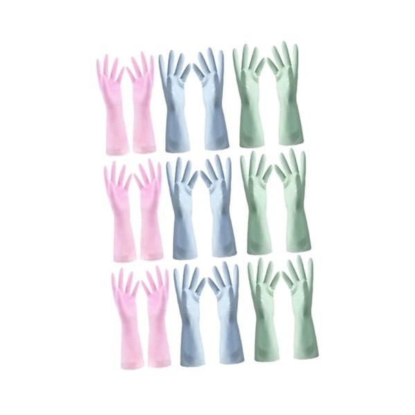 Mobestech 6 Paires De Grands Gants En Latex Gants En Latex Grands Gants Pour Le Nettoyage Gants En Plastique Gants Fins Prote