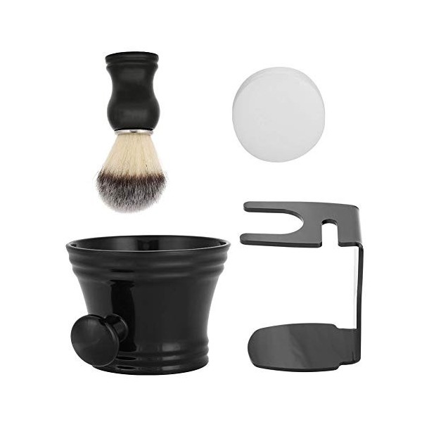 Ensemble De Blaireaux De Rasage 4 En 1, Kit De Rasage Avec Support De Brosse, Bol à Savon Et Kit De Rasage Pour Hommes, Outil