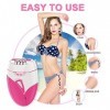 Epilateur Electrique Femme Sans Fil Visage Maillot Intime Corps avec Lumière LED USB Rechargeable