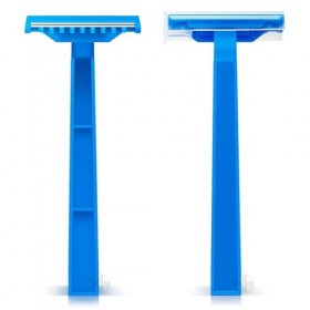 AIESI® Rasoirs pour trichotomie jetable à deux lames non stériles paquet de 100 pièces 